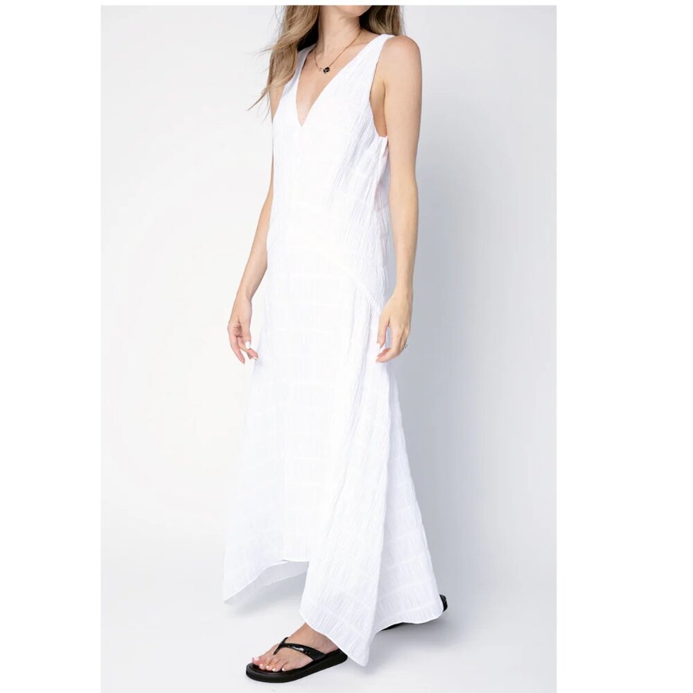 FRAME Savannah Dress in White Large EUC